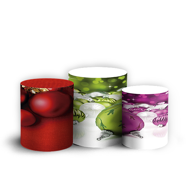 Trio Cilindro - Natal - Sublimado 3D