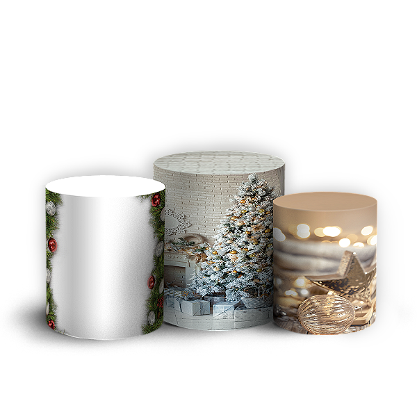 Trio Cilindro - Natal - Sublimado 3D