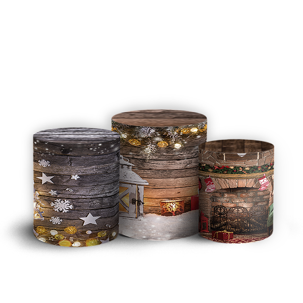 Trio Cilindro - Natal - Sublimado 3D