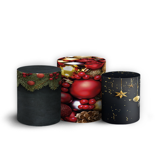 Trio Cilindro - Natal - Sublimado 3D