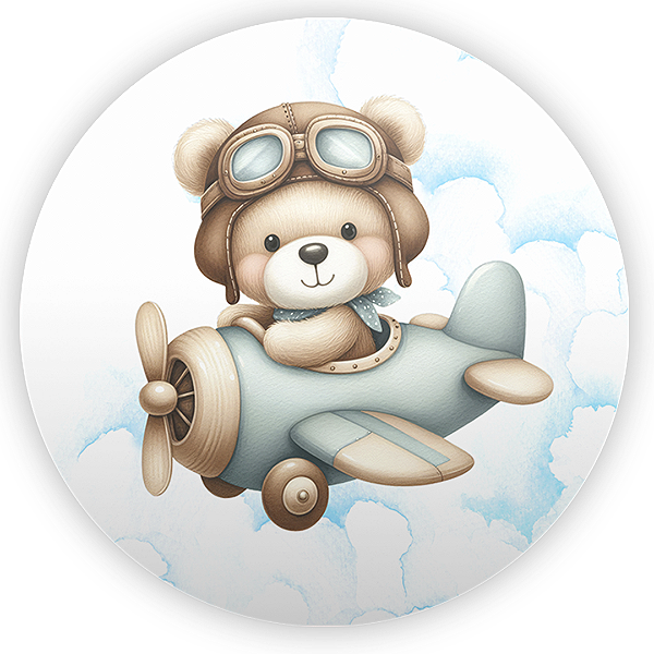 Painel Redondo - Ursinho Baloeiro - Sublimado 3D