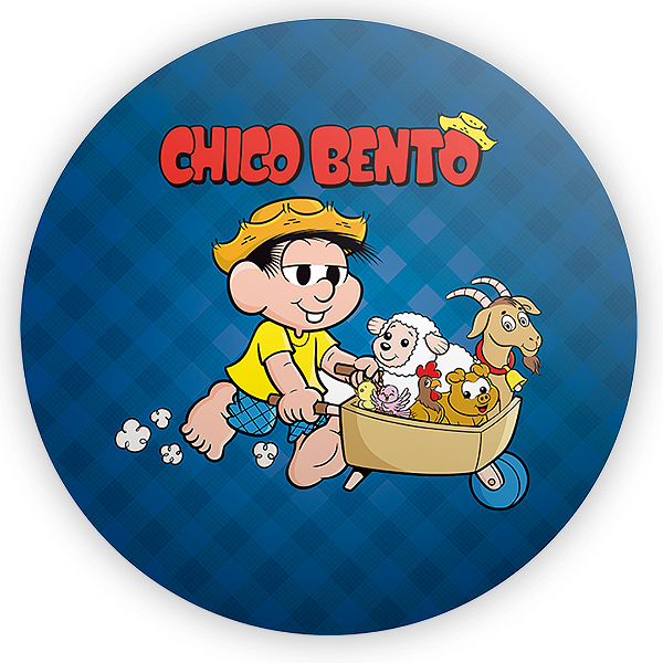 Painel Redondo - Chico Bento Turma Da Monica - Sublimado 3D