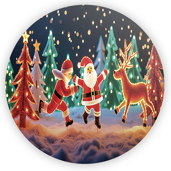 Painel Redondo - Natal - Sublimado 3D