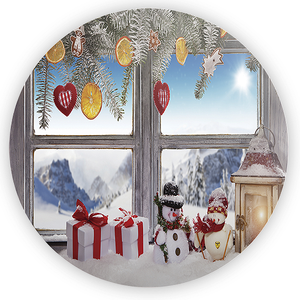 Painel Redondo - Natal - Sublimado 3D