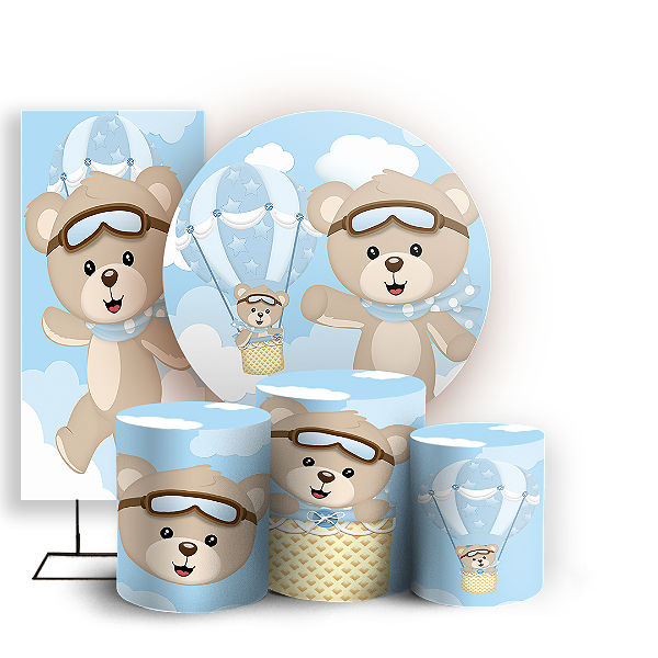 KIT Redondo Trio e Faixa - Ursinho Baloeiro
