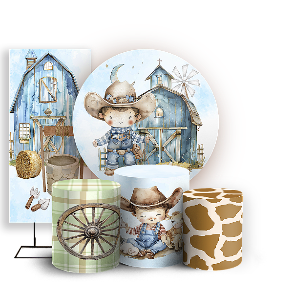 KIT Redondo Trio e Faixa - Fazendinha