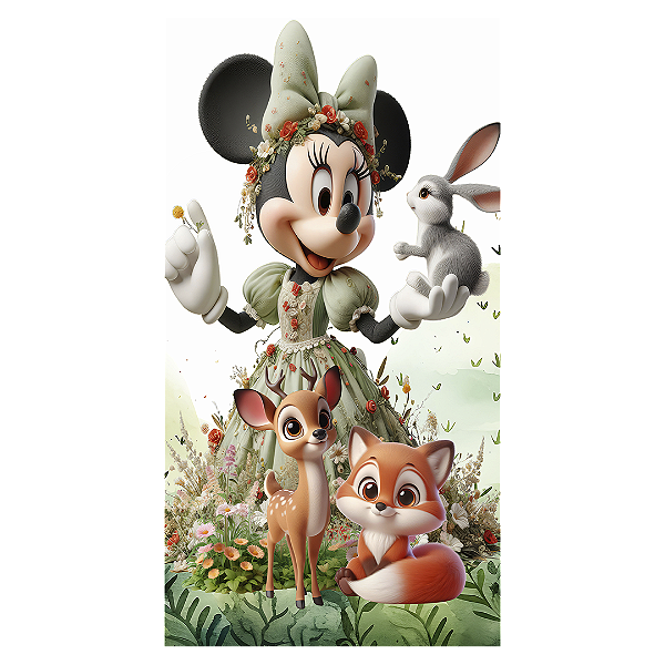 Faixa Lateral - Minnie Verde - Sublimado 3D