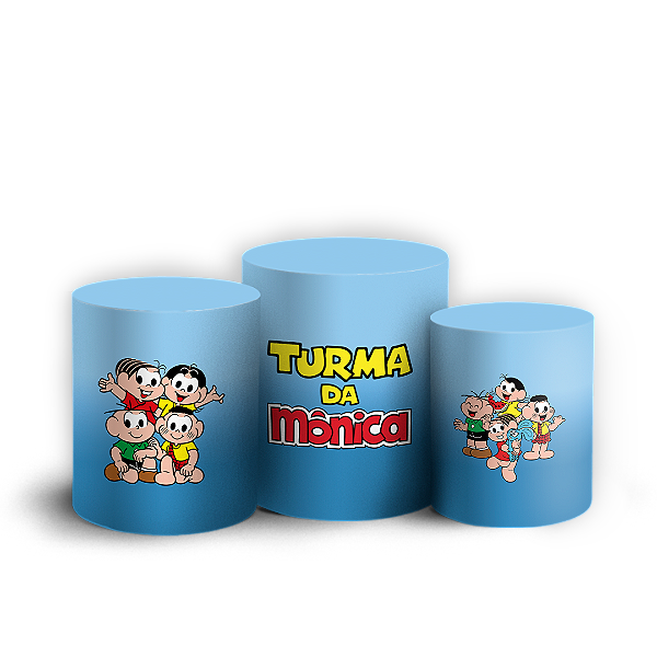 Trio Cilindro - Turma da Monica - Sublimado 3D