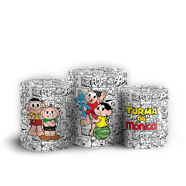 Trio Cilindro - Turma da Monica - Sublimado 3D