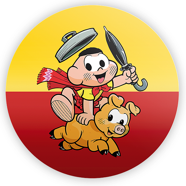 Painel Redondo - Cascão   Turma da Monica - Sublimado 3D