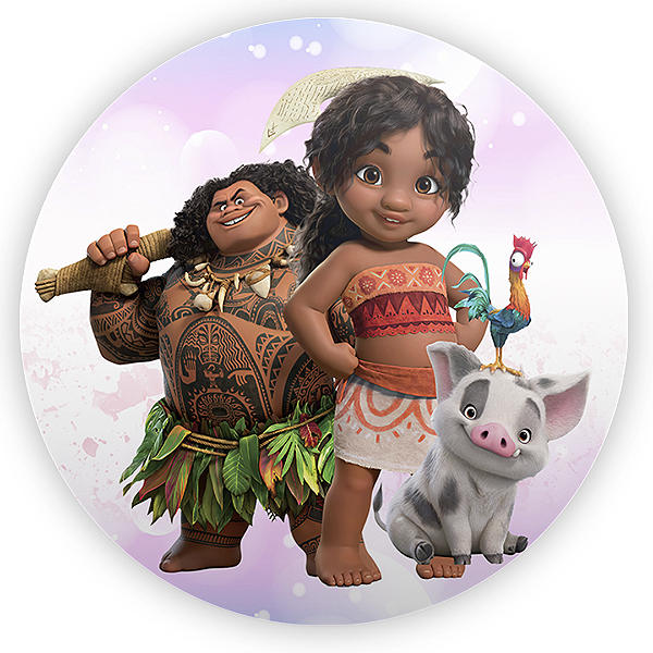 Painel Redondo - Moana - Sublimado 3D