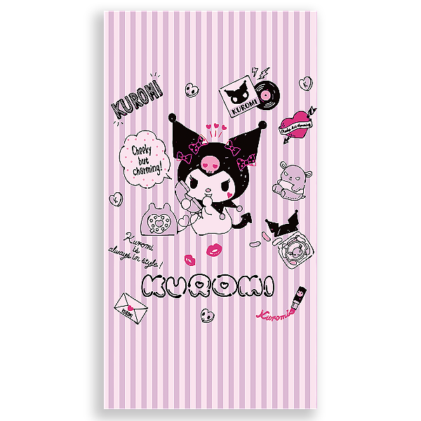 Faixa Lateral - Kuromi Rosa - Sublimado 3D