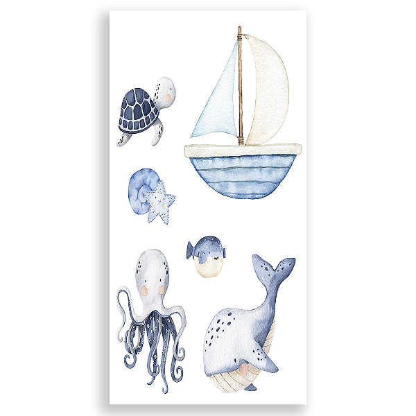 Faixa Lateral - Fundo Do Mar - Sublimado 3D