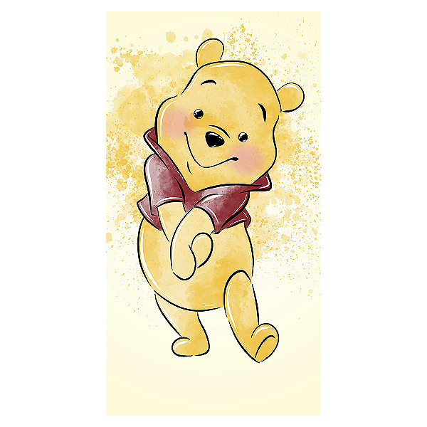 Faixa Lateral - Ursinho Pooh Aquarela - Sublimado 3D