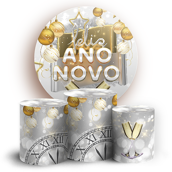 KIT Redondo e Trio - Ano Novo - Sublimado 3D