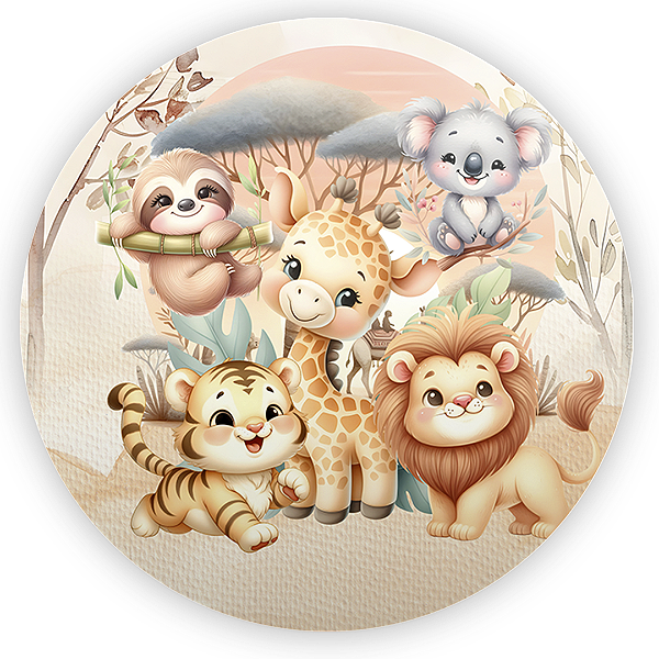 Painel Redondo - Safari - Sublimado 3D