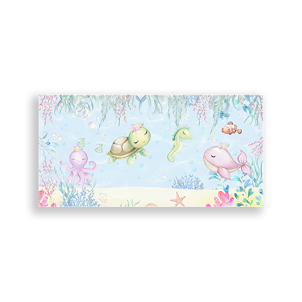 Painel Retangular - Fundo Do Mar - Sublimado 3D