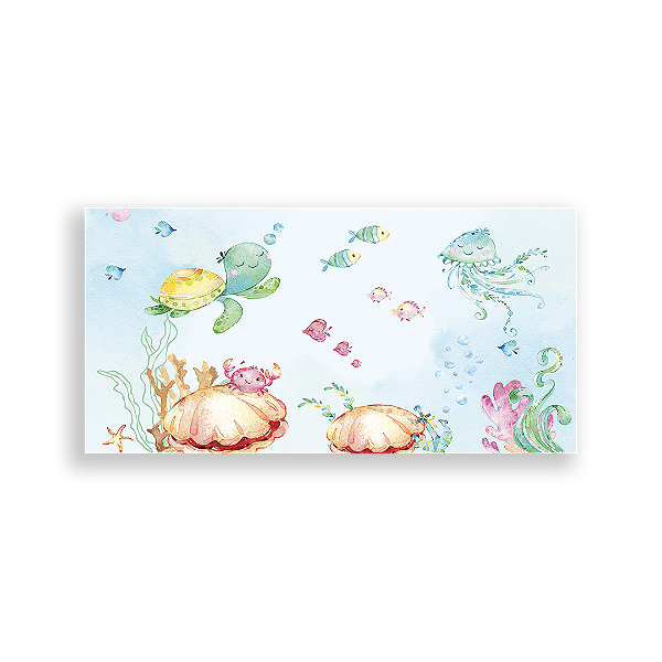 Painel Retangular - Fundo Do Mar - Sublimado 3D