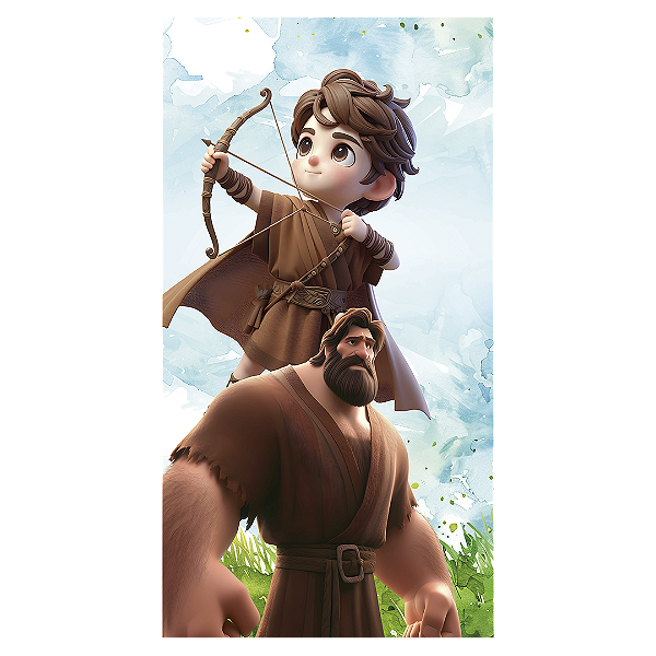 Faixa Lateral - Religioso Davi E Golias - Sublimado 3D