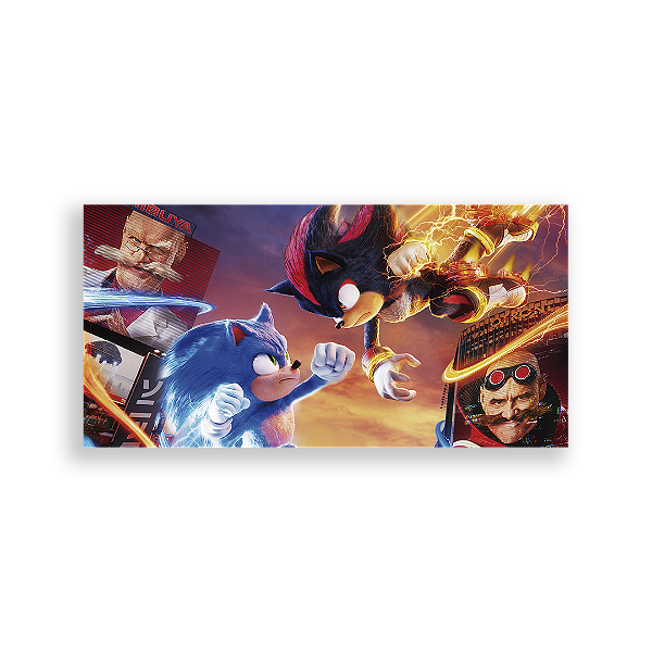Painel Retangular - Sonic Shadow - Sublimado 3D