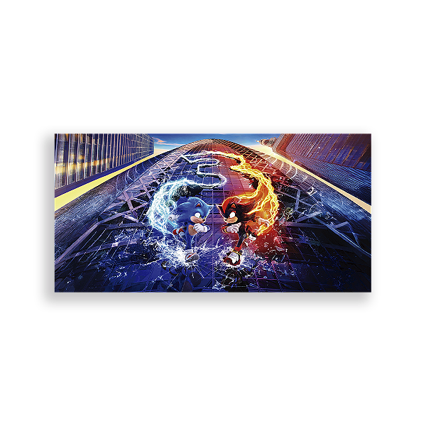 Painel Retangular - Sonic Shadow - Sublimado 3D