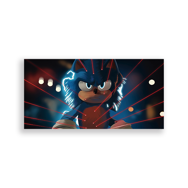 Painel Retangular - Sonic - Sublimado 3D