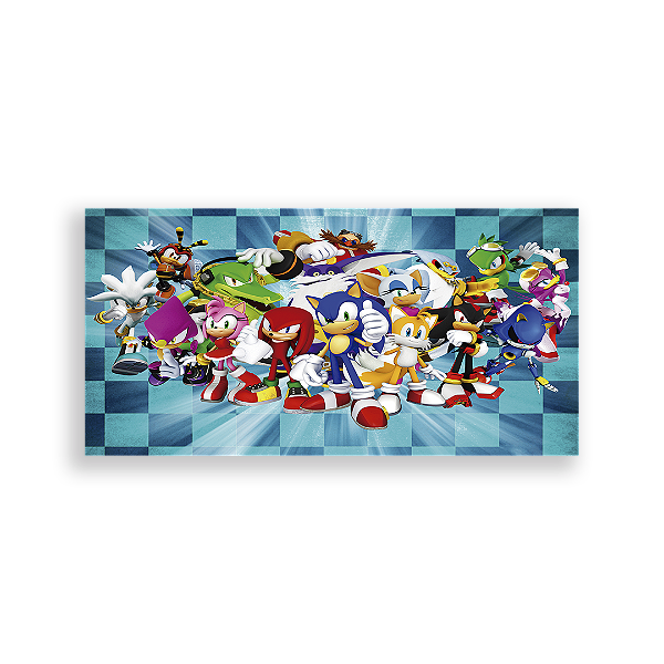 Painel Retangular - Sonic - Sublimado 3D