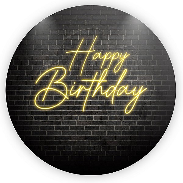 Mini Painel - Aniversário Neon - Sublimado 3D