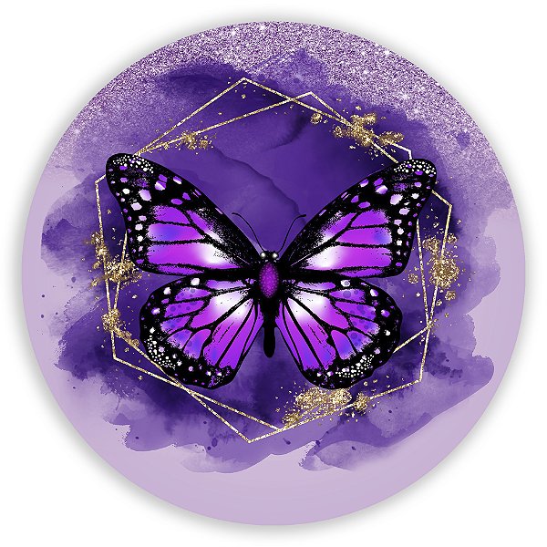 Mini Painel - Borboleta Roxa - Sublimado 3D
