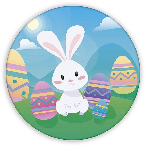 Mini Painel - Coelho da Pascoa - Sublimado 3D