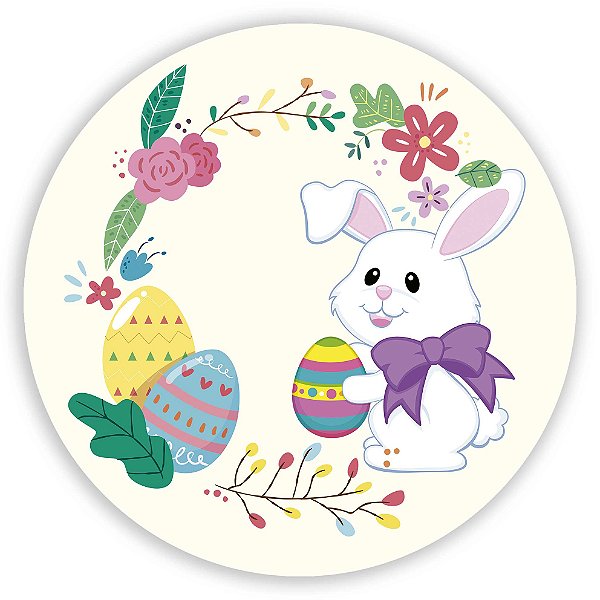 Mini Painel - Coelho da Pascoa - Sublimado 3D