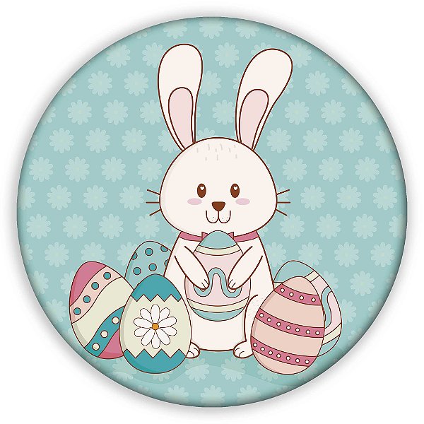 Mini Painel - Coelho da Pascoa - Sublimado 3D