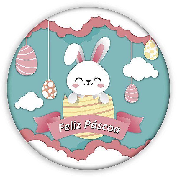 Mini Painel - Coelho da Pascoa - Sublimado 3D