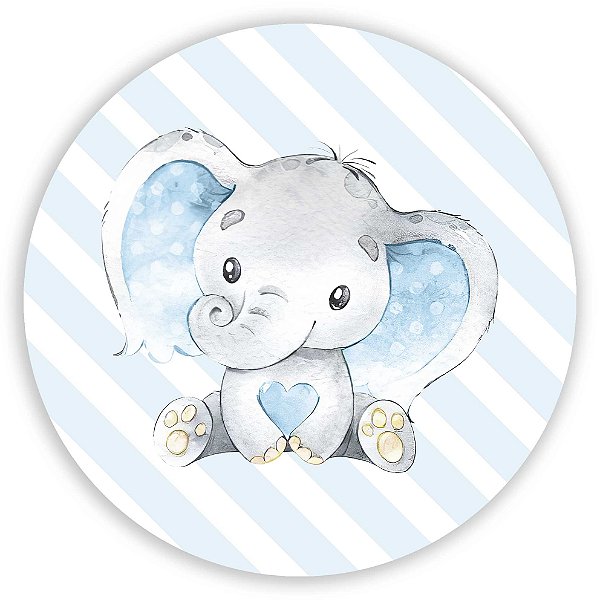 Mini Painel - Elefantinhos (Chá Revelação) - Sublimado 3D