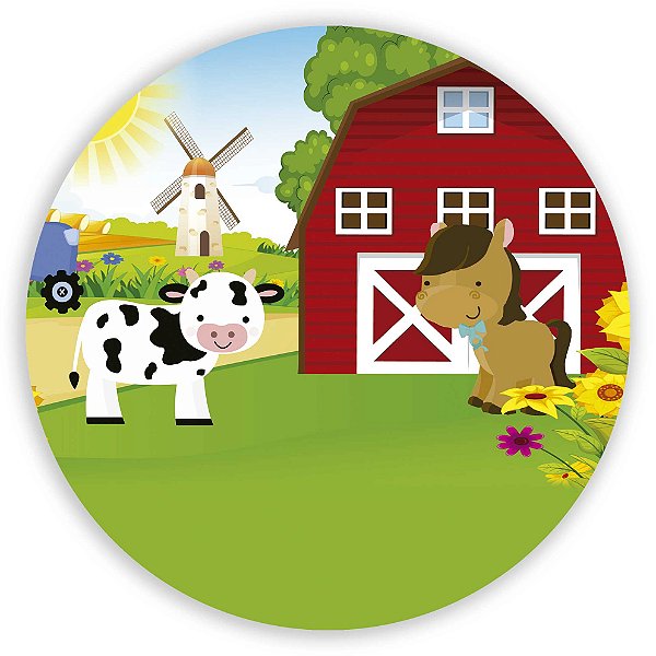 Mini Painel - Fazendinha - Sublimado 3D