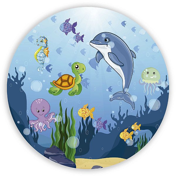 Mini Painel - Fundo do Mar - Sublimado 3D