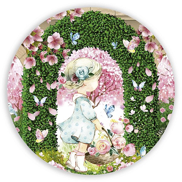 Mini Painel - Menina Jardim - Sublimado 3D