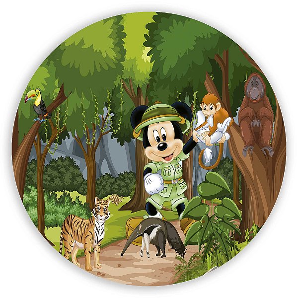 Mini Painel - Mickey Safari - Sublimado 3D