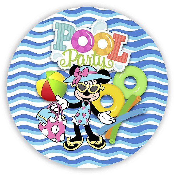 Mini Painel - Minnie Praia - Sublimado 3D