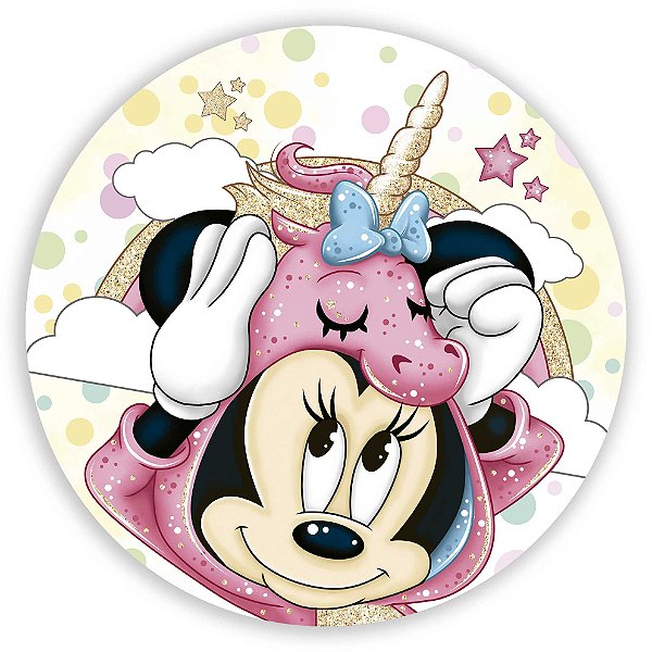 Mini Painel - Minnie Unicórnio - Sublimado 3D
