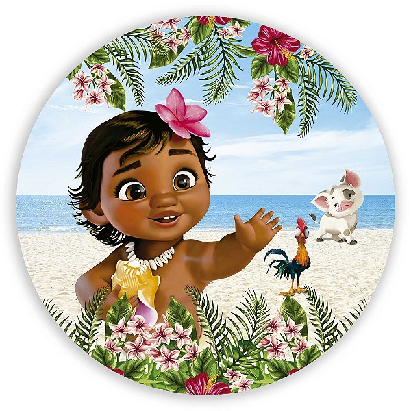 Mini Painel - Moana Baby - Sublimado 3D