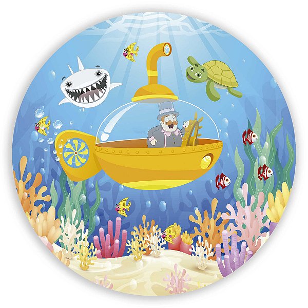 Mini Painel - Mundo Bita Fundo do Mar - Sublimado 3D