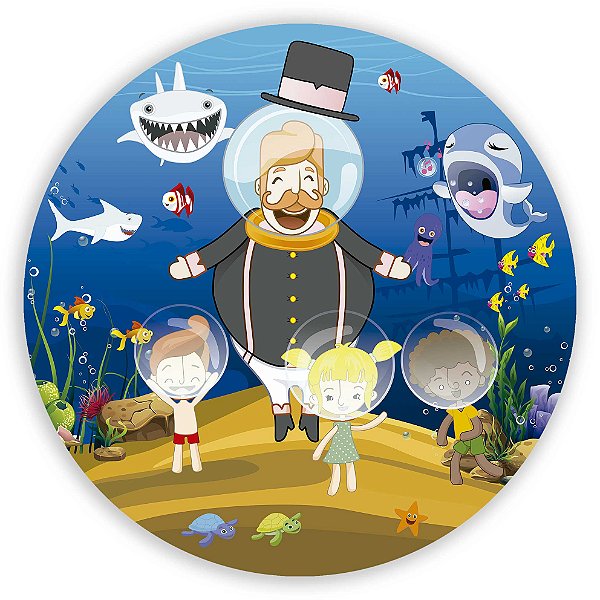 Mini Painel - Mundo Bita Fundo do Mar - Sublimado 3D