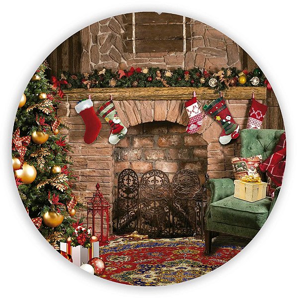 Mini Painel - Natal Lareira - Sublimado 3D