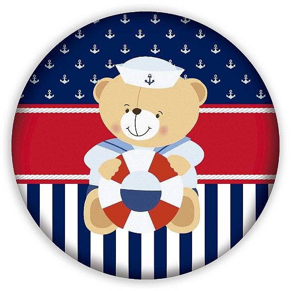 Mini Painel - Ursinho Marinheiro - Sublimado 3D