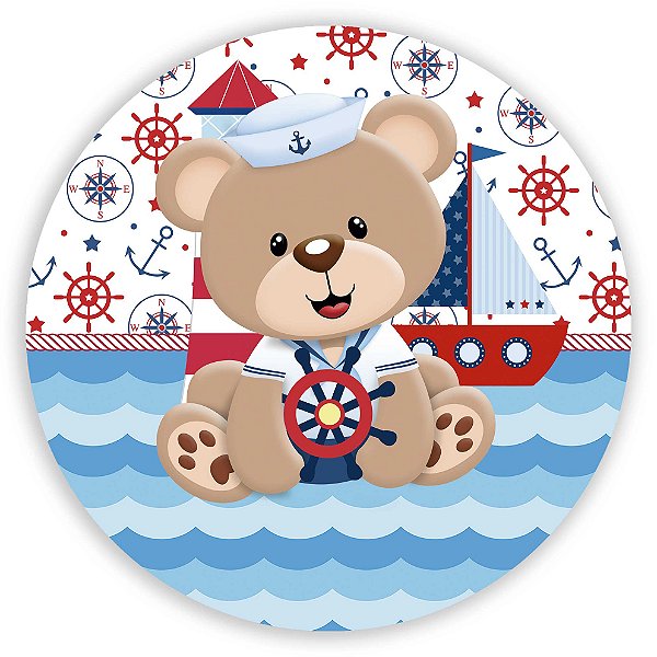 Mini Painel - Ursinho Marinheiro - Sublimado 3D