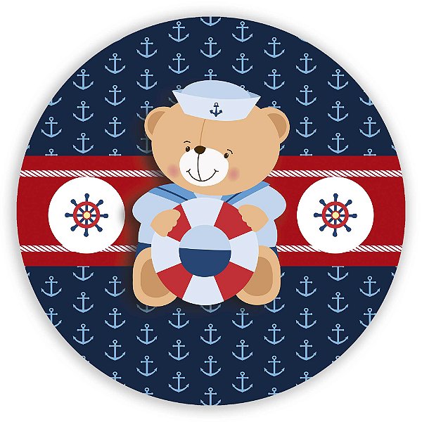 Mini Painel - Ursinho Marinheiro - Sublimado 3D