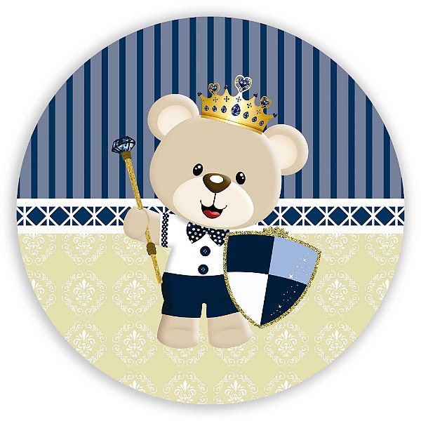 Mini Painel - Ursinho Realeza - Sublimado 3D