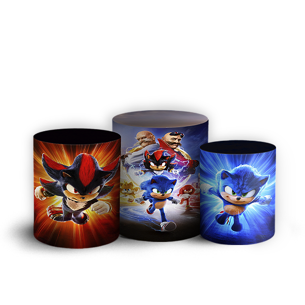 Trio Cilindro - Sonic Shadow - Sublimado 3D