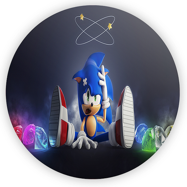 Painel Redondo - Sonic - Sublimado 3D